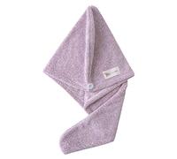 1 toalla de ducha para el cabello con gorro de ducha, superabsorbente, turbante de secado rápido con botones