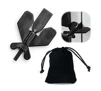 1 tope de puerta portátil y 1 bolsa de almacenamiento, cerradura de viaje de acero inoxidable, antirrobo, no requiere taladrar, adecuado para hotel, cerradura de puerta de casa (negro)