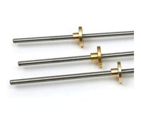 1 tornillo de avance T5 con tuerca de cobre: diámetro de 5 mm, paso de 1/2/4 mm, longitud de 100/1000 mm for impresoras 3D y motores paso a paso.(1mmx4mmx100mm)