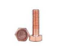 1 tornillo métrico M3 M4 M5 M6 M8 M10 M12 M16 T2 de cabeza hexagonal de cobre, longitud de 4 mm a 50 mm, for maquetas de aviones y coches (DIY).(90mm,M16)