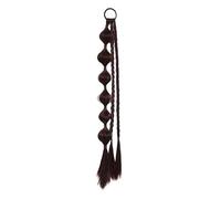 1 trenza de boxeo femenina de cola de caballo alta, dulces giros naturales for chicas picantes(Darkbrown)