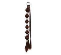 1 trenza de boxeo femenina de cola de caballo alta, dulces giros naturales for chicas picantes(Lightbrown)