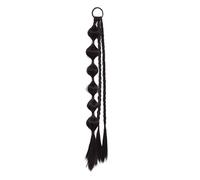 1 trenza de boxeo femenina de cola de caballo alta, dulces giros naturales for chicas picantes(Naturalblack)