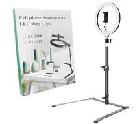 1. Trípode giratorio de acero al carbono para teléfono con altura ajustable para transmitir documentos de horneado, escaneo de documentos, trípodes de escritorio multifuncionales para hornear videos