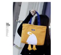 1 Trozo De Bolsa De Lona, 1 Pieza De Llavero, Lindo Pato Forma, Bolso De Hombro para El Camino A La Escuela, Almacenamiento para El Viaje Al Aire Libre, Consigna De Joyería.