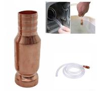 1 tubo de llenado de sifón de cobre con bomba manual diseñado para bombear aceite, combustibles, pinturas y accesorios de tubería de conector de sifón de agua