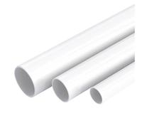 1 Tubo Redondo De PVC Blanco De Plástico, Tubos Duro Rígido De Alto Impacto Resistente A La Corrosión, Accesorios De Drenaje Domésticos (20/25/32/40 Mm) -1 Metro(25MM)