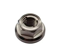 1 tuerca con reborde de titanio 6Al-4V DIN6923 Grado 5 hexagonal M5 M6 M7 M8 M10 M12 M14 M16 M18 M20(M8x1.25mm 1pc)