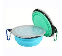 1 ud./2 uds. Cuenco para perro, cuenco plegable para mascotas con , cuenco de viaje para perro, bebedero plegable y portátil para gato, para , estacionamiento, camping, azul y verde