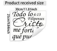 1 ud. Biblia Española 4:13 Adhesivo para Pared, de Pared Adhesivo con Espejo con Tema , Adecuado para Dormitorio, Decoración del Hogar Adhesivo de Pared, Adhesivo , Adhesivo Divertido