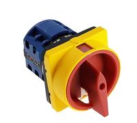 1 ud. Candado de llama, giratorio, interruptor ON-OFF 20 A y 25 A OFF-ON 0-1 4 polos seccionador, interruptor aislador LW26GS CA10 48 x 48 mm 64 x 64 mm (LW26-20GS 04-1)