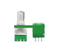 1 Uds 09 tipo potenciómetro único conectado Horizontal 3 pines B10K B20K B50K B100K longitud del eje de la flor 15mm medio eje(Flower Axis,100K Ohm)