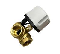 1 Uds 1/2 ''3/4'' ''1-1/4'' IP65 válvula de bola eléctrica latón resistente al agua 3 líneas 2 tres vías tipo T Control(T Type-12vdc-cr02,1.5 Inch)