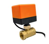 1 Uds 1/2 "3/4" 1 "2" válvula de bola eléctrica 220V válvula de bola eléctrica de latón válvula de bola de latón de tres o dos líneas(1-1/4",220AC_CR04)