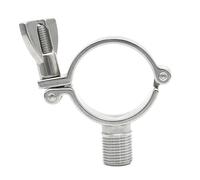 1 Uds 1/2 "BS * P soporte de tubo de rosca macho Clips de abrazadera soporte de suspensión de tubo 304 acero inoxidable OD19 25 38 51 63 76 102mm(Pipe OD 19mm)