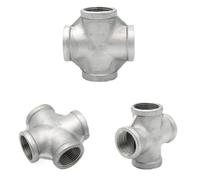 1 Uds 1/4 "3/8" 1/2 "3/4" 1 "1-1/4" 2 "BSPT roscado 304 accesorios de tubería de acero inoxidable acoplador codo adaptador de junta de 3 vías y 4 vías(Internal 4-Way,3/4")