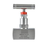 1 Uds 1/4 "3/8" 1/2 "BSPT NPT hembra de alta presión de acero inoxidable 304 válvula de globo de aguja de cierre J13-320P Control de flujo de grúa(1/2",BSP)