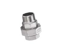 1 Uds 1/4 "-4" BSPT NPT conector de unión hembra a macho acoplador 304 316 adaptador de ajuste de plomería de acero inoxidable 225 PSI(BSPT_1/2")