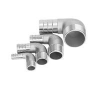 1 Uds 1/8 "1/4" 3/8 "1/2" 3/4 "1" BSPT macho 6 8 10 12 14 15mm codo de espiga for manguera 90 grados 304 conector de instalación de tuberías de acero inoxidable(6MM Barb 1/8")
