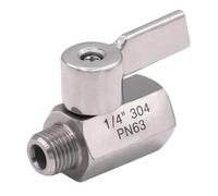 1 Uds 1/8 "1/4" 3/8 "1/2" 3/4 "1" Mini Válvula De Bola De Acero Inoxidable NPT Rosca Macho Hembra SUS304 Válvula De Bola(1/8",Male to Female)