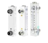 1 Uds 1 "BSPT macho LZT-25M PVC vidrio acrílico plástico líquido agua Gas aire flotador caudalímetro con instalación de Panel de válvula ajustable(6-60SCFM 10-100m3 PH)