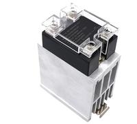 1 Uds 100A 120A 3-32VDC 0-5V/10VDC 4-20mA relé monofásico de estado sólido con radiador integrado for regulación de voltaje de encendido y apagado(100A,0-5VDC)