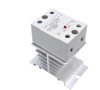 1 Uds 10A 25A 40A DA AA DD VA SSR monofásico for interruptor de encendido y apagado y regulador de voltaje for regular relé de estado sólido con disipador de calor(10A,AC control AC)