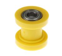 1 Uds 10mm cadena rodillo deslizante tensor ajustador polea rueda guía Pit Dirt Bike Accesorios Tensores de Cadena(Yellow)