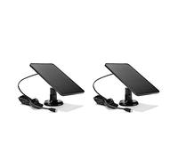 1 Uds 10W 5V cargador de celdas solares USB + tipo C 2 en 1 paneles solares portátiles de carga for cámara de seguridad sistema de luz for el hogar Conversión Eficiente(Black 2pcs)