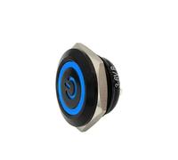1 Uds 12/16/19/22/25/28/30mm Mini interruptor de botón de Metal impermeable de carrera corta luz Led momentánea 5V 12V 24V 220V rojo azul(Blue,30mm,12v-24v)