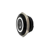 1 Uds 12/16/19/22/25/28/30mm Mini interruptor de botón de Metal impermeable de carrera corta luz Led momentánea 5V 12V 24V 220V rojo azul(White,19MM_12V-24V)