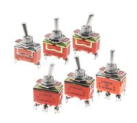 1 Uds 15A 250V interruptor de palanca E-TEN1322 1021 1122 1221 1321 interruptor basculante SPST de 3 pines 6 pines DPDT impermeable Ca(E-TEN1321)