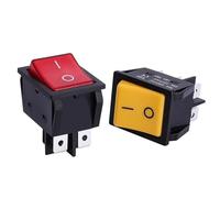 1 Uds., 16A/30/40A 250V CA de alta corriente, encendido/apagado, especial for máquina Eelding, KCD4, punto de plata esterlina, interruptores de botón de encendido basculante(2position 4PIN Green,30A)