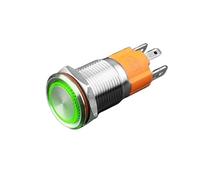 1 Uds. 16mm 19MM alta corriente 10A alta potencia 12V110V 24V 220V luz LED interruptor de botón de bloqueo instantáneo(G LED Ring,16MM_MOMENTARY_110V)