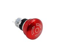1 Uds 16mm 2NO 2NC impermeable Metal autoblocante parada de emergencia Botón de seta interruptor botón interruptor perilla interruptor giratorio calidad del elevador(2NO 2NC)