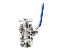 1 Uds 19/25/32mm tubo OD x 1,5 "Tri abrazadera puerto completo válvula de bola de 3 piezas SUS304 acero inoxidable