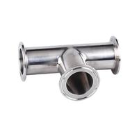 1 Uds 19mm-108mm 304 virola conector en T de 3 vías accesorio de tubería 1,5 "-4" Tri abrazadera(45mm x Ferrule 64)