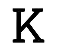 1 Uds., 2/2, 5 Pulgadas, Señal De Número Casa Metal Moderna, Placa Dirección DIY, Decoración Letras Impermeable for Puerta Pared Exterior O Calle(K,2inch)