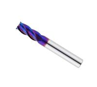 1 Uds 2/4 flauta Nano-recubrimiento torno herramientas de perforación y fresado HRC45/55/65 fresas de extremo de acero de tungsteno fresas de extremo plano carburo CNC(HRC65 4F,D6xD6x15x50L)