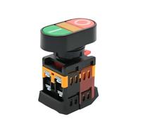 1 Uds./22mm 25mm 220V AC encendido/apagado arranque y parada 1 NO NC 2 botones 22N interruptor de botón momentáneo de doble cabeza