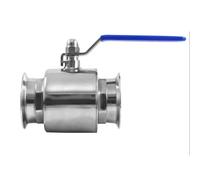 1 Uds 3/4 "1" 1-1/4 "1-1/2" 1-3/4 "2" Válvula De Bola Sanitaria De Acero Inoxidable 19mm-51mm Tri Abrazadera 50,5mm 64mm Válvula De Bola Tipo Virola