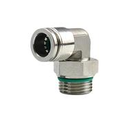 1 Uds 304 Acero inoxidable G rosca PL-G PC-G acoplamiento neumático manguera acoplamiento rápido rosca macho 1/8 "1/4" 3/8 "1/2" metal giratorio(12-G03_1 PC)