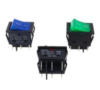 1 Uds 30A 250V AC alta corriente, encendido/apagado, 4/6 pines especial for máquina Eelding, KCD4, interruptores de botón de encendido basculante(30A Black,4Pin)