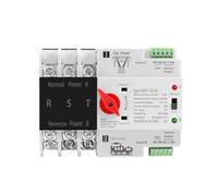 1 Uds 3P 3 fases carril Din ATS Doble potencia Interruptor de Transferencia Automática interruptor Selector eléctrico fuente de alimentación ininterrumpida 63A 100A 125A(63A)