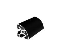 1 Uds 4040R-1.8 marco de perfil óxido aluminio negro revestido arco semicircular grueso for impresora 3D CNC 100-1000MM(500mm)