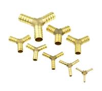 1 Uds., 4mm, 5mm, 6mm, 8mm, 10mm, 12mm, 14mm, 16mm, 19mm, 25mm, espiga for manguera de latón, codo recto con púas en T Y conector de instalación de tuberías de 2, 3 y 4 vías(Y 3 Way,4mm)