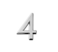 1 Uds., 5 Cm, número De Casa, Correo Exterior, Señales Adhesivas Digitales, Placa Dirección, Señal Puerta Residencial Hotel(4-Silver)