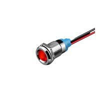 1 Uds. 6mm 8mm 10mm 12mm indicador de advertencia LED de Metal interruptor IP67 3V 5V 12V 220V(LED Red,12mm,12V)