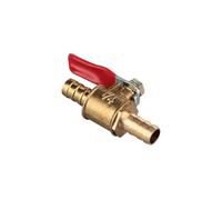 1 Uds 6mm 8mm 10mm12mm espiga for manguera válvula de mango rojo en línea latón agua aceite aire gas combustible línea parada accesorios de válvula de bola(12mm)