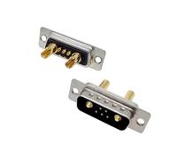 1 Uds 7W2 20A 30A 40A conector de alta corriente adaptador de D-SUB 5 + 2 pines mecanizados cable de Flash dorado completo(30A Male and shell)